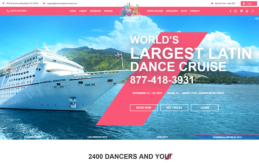 Dominican Republic Aventura Dance Cruise