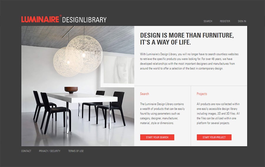 Design Library by Luminaire