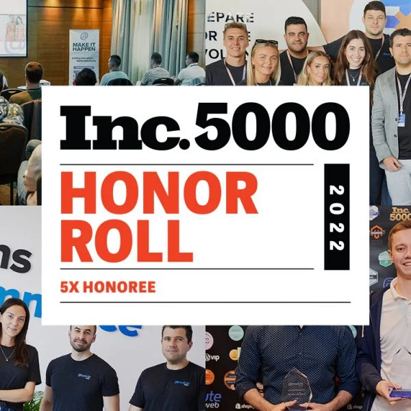 Absolute Web Honor Roll - Inc. 5000 5x Honoree - 2022