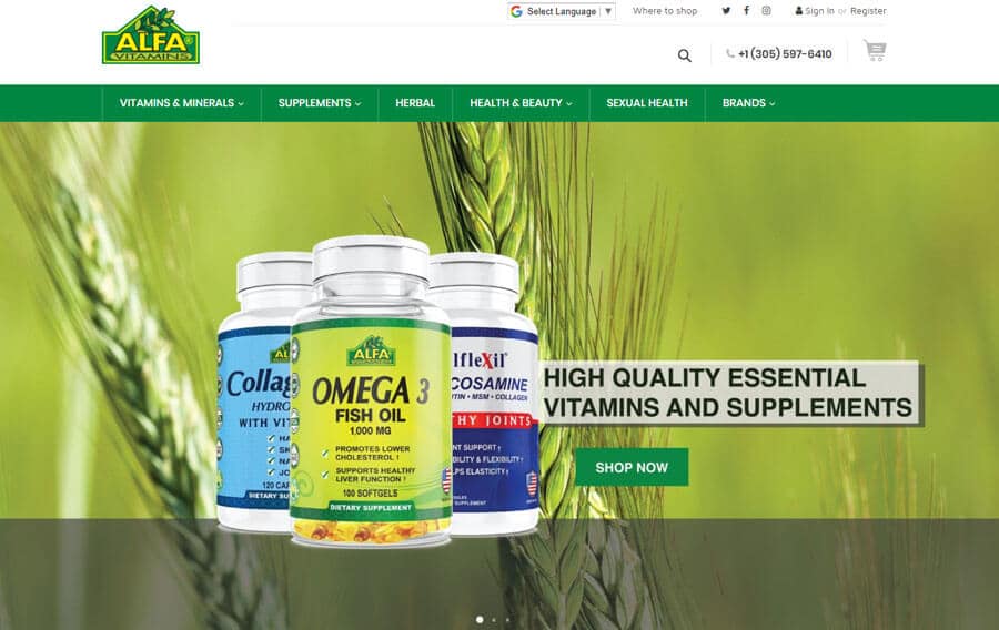 Alfa Vitamins Online Store