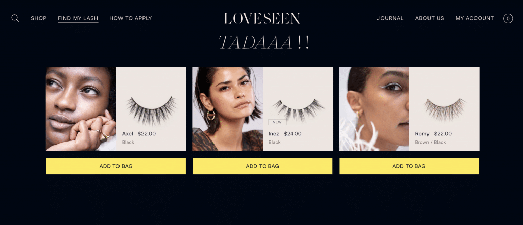 eCommerce Quiz-Loveseen