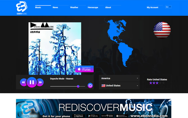 Eben music website design