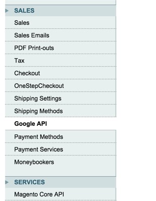 Magento google analytics