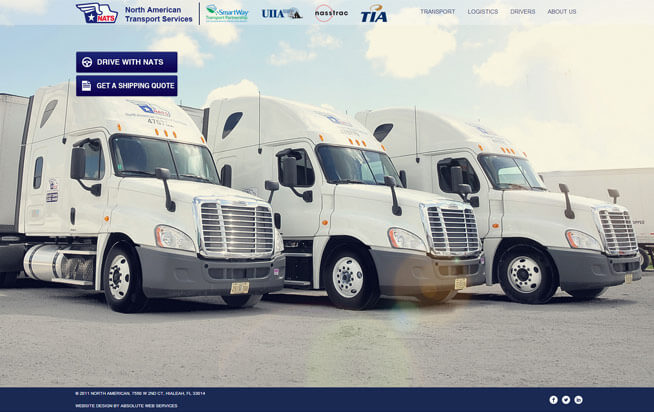 North American Transport Services: Miami Transportation Website Design